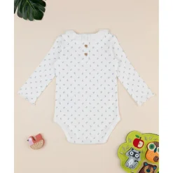 Body niña blanco estampado