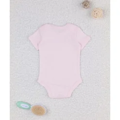 Body niña rosa de manga corta