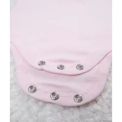 Body niña rosa de manga corta