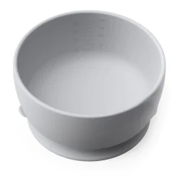 Bol de silicona con ventosa gris