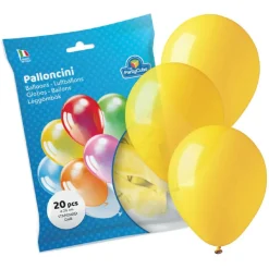 Bolsa con 20 globos amarillos medianos
