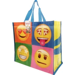 Bolsa de rafia con mosaico de emojis