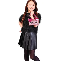 Bolso de mano juguete cachorro con ojos arcoíris iluminados ㅤ