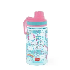 Botella infantil ligera, hermética y sin BPA, 400 ml, diseño Unicorn