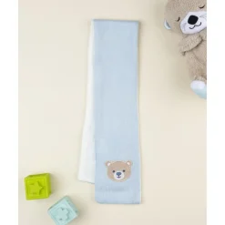 Bufanda bebé azul con osito