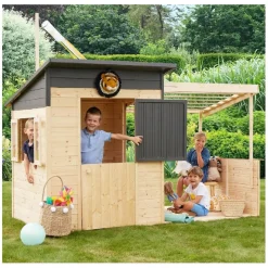 Cabaña infantil de madera con porche Santa Bárbara