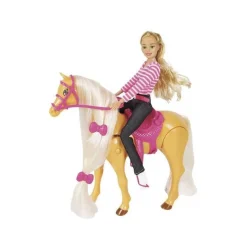 Caballo motorizado y su muñeca jinete
