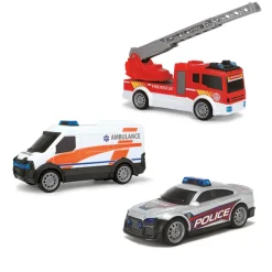 Caja de 3 vehículos de rescate ㅤ