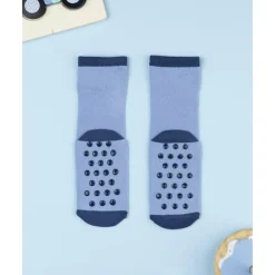 Calcetines antideslizantes niño azul con coches