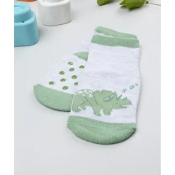 Calcetines antideslizantes niño gris triceratops