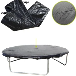 Cama elástica exterior de 305 cm con red, escalera y refuerzo de protección