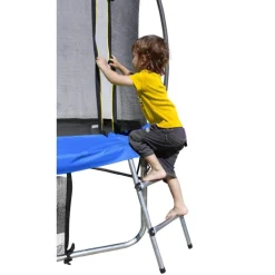 Cama elástica exterior de 305 cm con red, escalera y refuerzo de protección