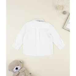 Camisa bebé blanca con pajarita