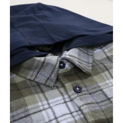 Camisa de franela con capucha para niño