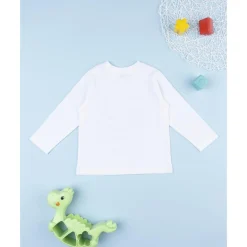 Camiseta blanca con dinosaurios niño