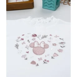 Camiseta blanca de niña con estampado de Minnie