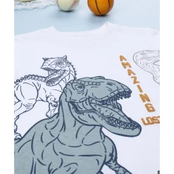Camiseta blanca Dino niño