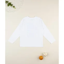 Camiseta blanca estampada para niño