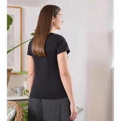 Camiseta de lactancia en algodón Negro