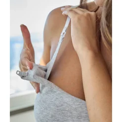 Camiseta de lactancia gris