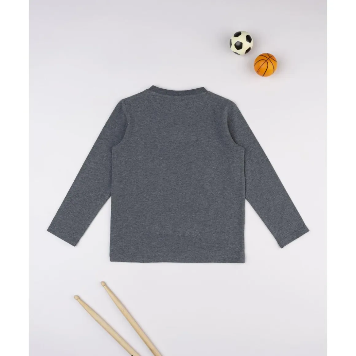 Camiseta de manga larga para niño gris con Spiderman