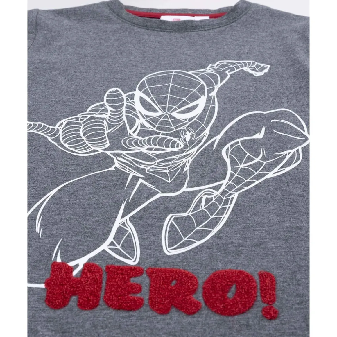 Camiseta de manga larga para niño gris con Spiderman