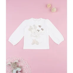 Camiseta de niña Minnie con strass
