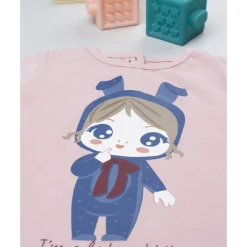 Camiseta de niña rosa Lady Rabbit