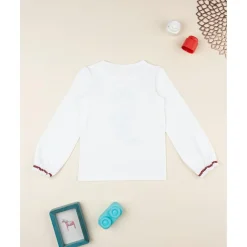 Camiseta niña blanca – Minnie manga larga
