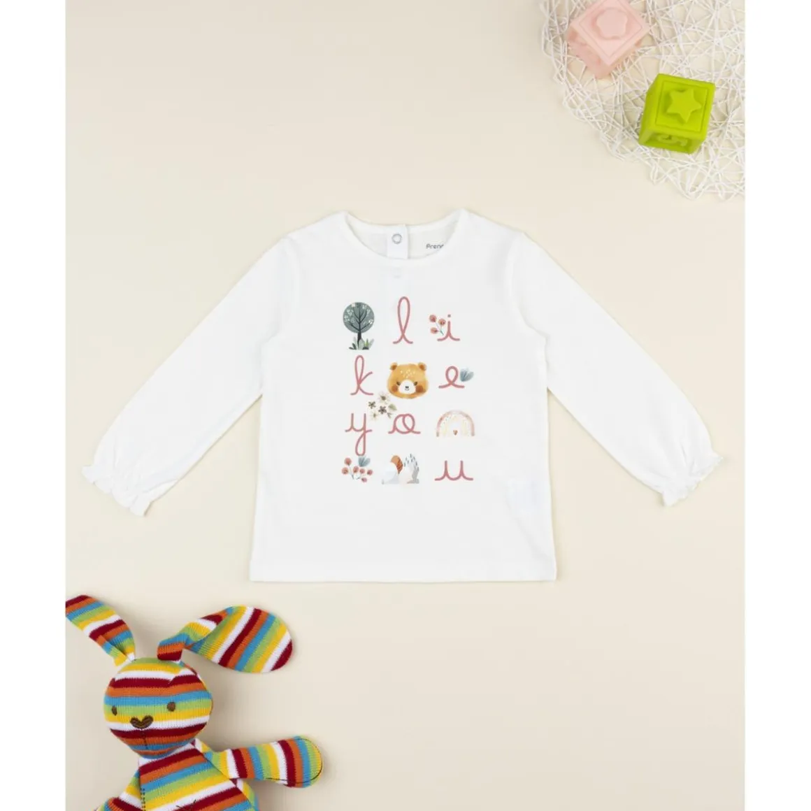 Camiseta niña blanca con estampado