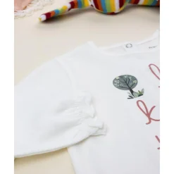 Camiseta niña blanca con estampado