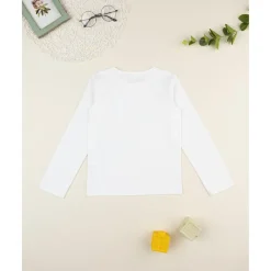 Camiseta niña blanca con estampado floral