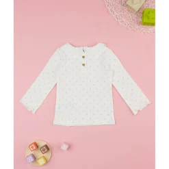 Camiseta niña blanca estampada