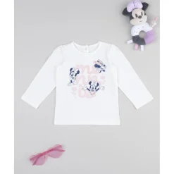 Camiseta niña blanca Minnie