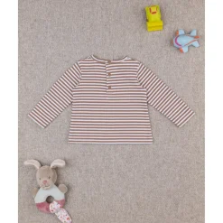 Camiseta niño marrón con bolsillo