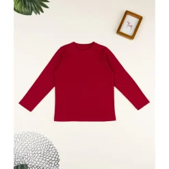 Camiseta roja de manga larga para niño