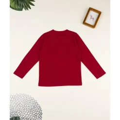 Camiseta roja de manga larga para niño