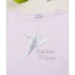 Camiseta rosa bailarina niña