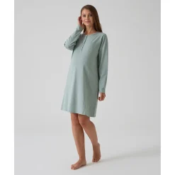 Camisón verde con estampado de lunares