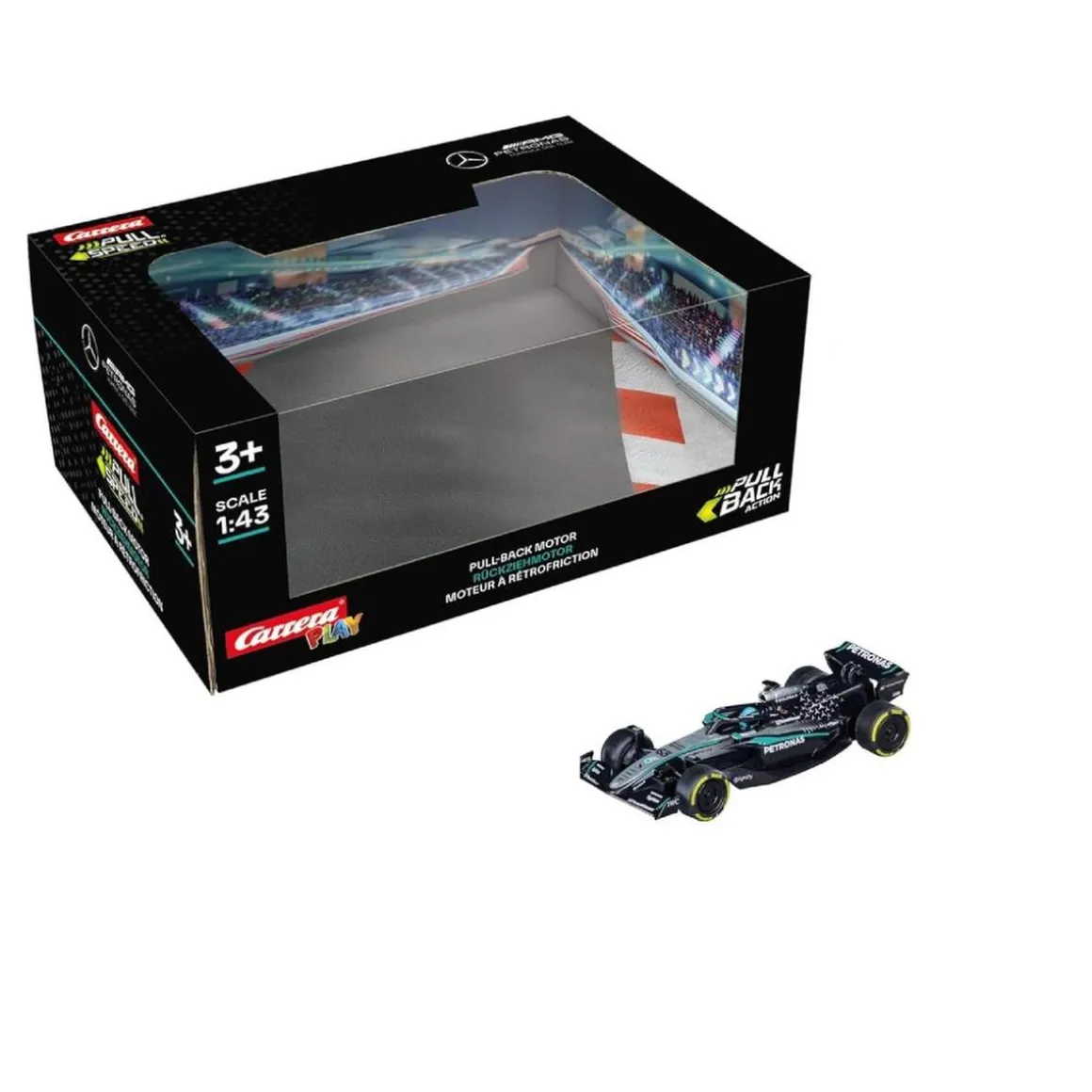 Carrera Pull Back Action - Mercedes AMG Petronas F1 n.63 G. Russel 1:43