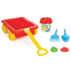 Carrito con juguetes de playa