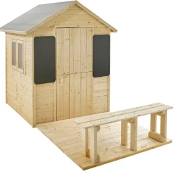 Casa de madera infantil con pizarra Grace