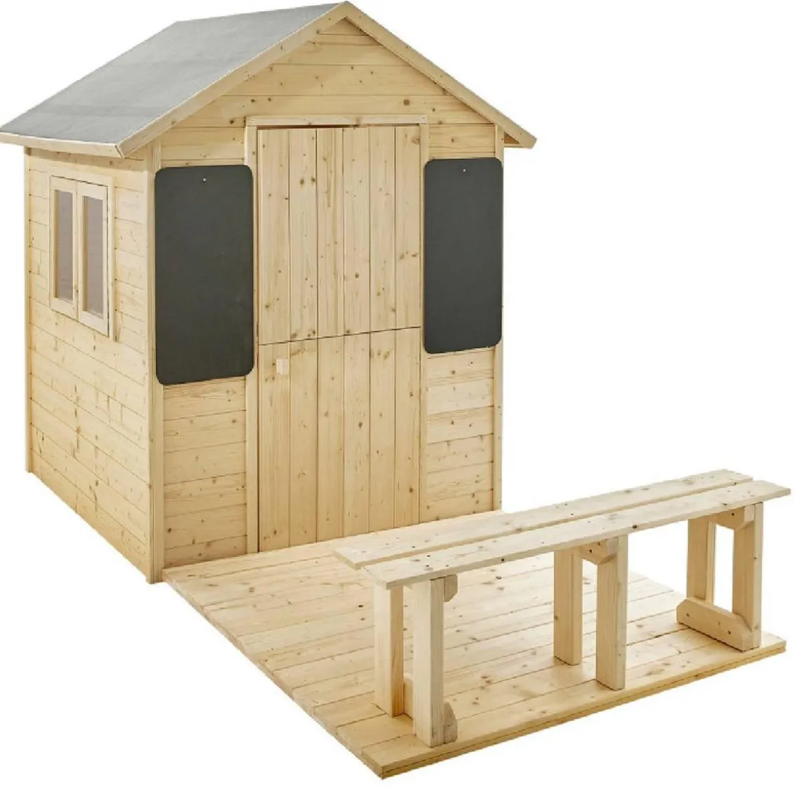 Casa de madera infantil con pizarra Grace