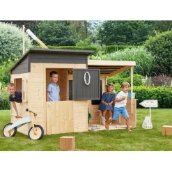 Casa infantil de madera con terraza cubierta San Diego