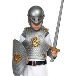 Casco, escudo y armadura medieval niños