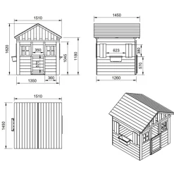 Casita de madera Lollipop XL Blanca