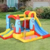 Castillo Hinchable Cohete con piscina, 2 toboganes, minimuro de escalada y cama de salto 330 cm Outsunny