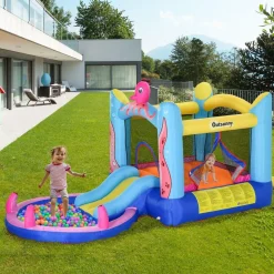 Castillo Hinchable Pulpo con tobogán 360 cm Outsunny
