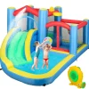 Castillo inflable 5 en 1 con tobogán y piscinas