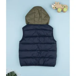 Chaleco infantil bicolor azul y verde